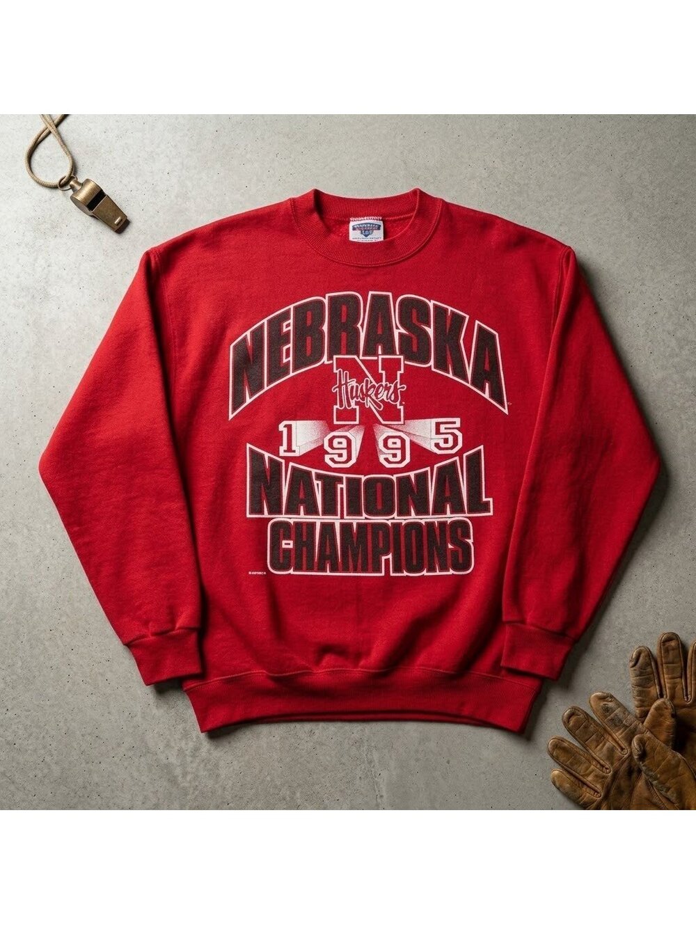 Vintage 90s Nebraska Huskers Sweatshirt XL Lee Heavyweight College Blokecore